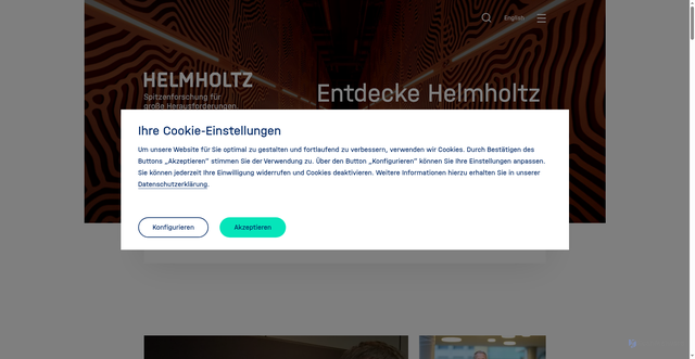 Security scan screenshot of http://www.helmholtz.de