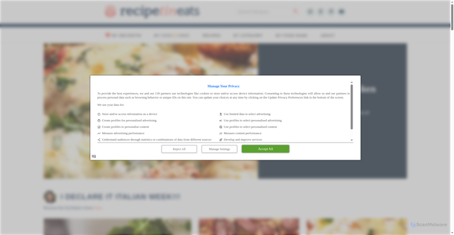 Security scan screenshot of https://recipetineats-prod.altis.cloud