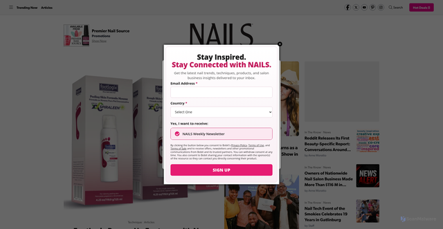 Security scan screenshot of https://www.nailsmag.com/