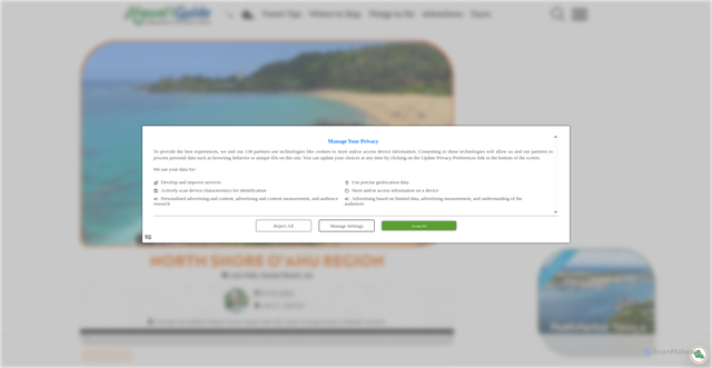 Security scan screenshot of https://www.hawaii-guide.com/oahu/regions/north-shore-oahu?srsltid=AfmBOooPHaHZuyBLa83G7A-3xz03ltNjd76wFpFjpNpc2-WzugqUnNQt