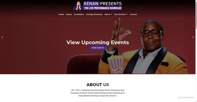 Security scan screenshot of https://kenanpresents.com/