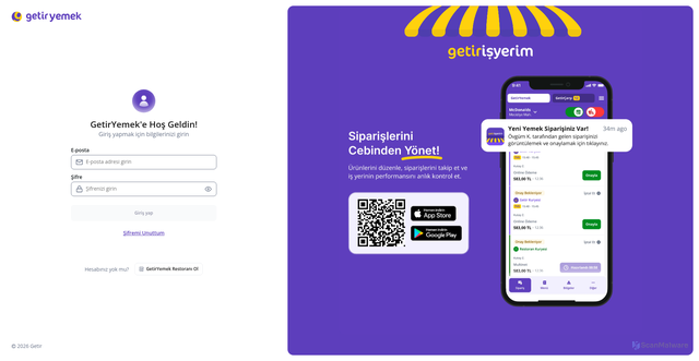 Security scan screenshot of https://restoran.getiryemek.com