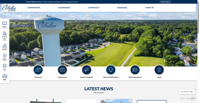 Security scan screenshot of https://www.ofallon.org/