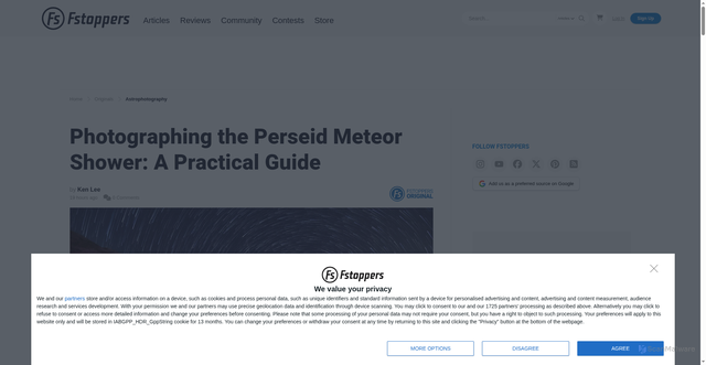 Security scan screenshot of https://fstoppers.com/astrophotography/photographing-perseid-meteor-shower-practical-guide-903586