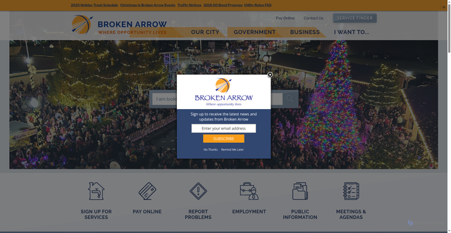Security scan screenshot of https://www.brokenarrowok.gov/