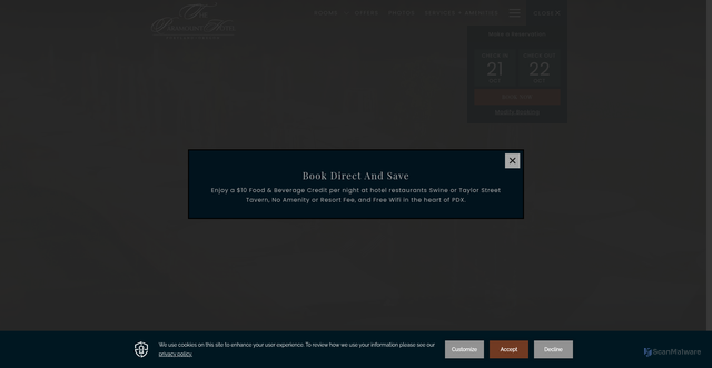 Security scan screenshot of https://www.portlandparamount.com/