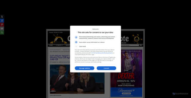 Security scan screenshot of https://www.givememyremote.com/remote/2025/10/12/snl-joke-off-amy-poehler-tina-fey-seth-meyers/