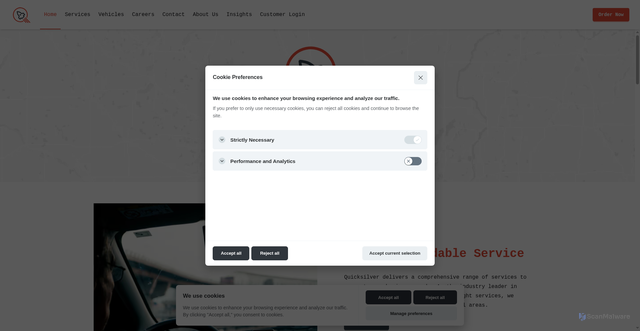 Security scan screenshot of https://qec.com