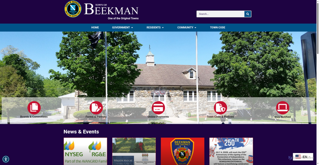 Security scan screenshot of https://townofbeekman.gov/