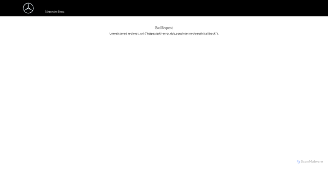 Security scan screenshot of https://pki-error.dvb.corpinter.net