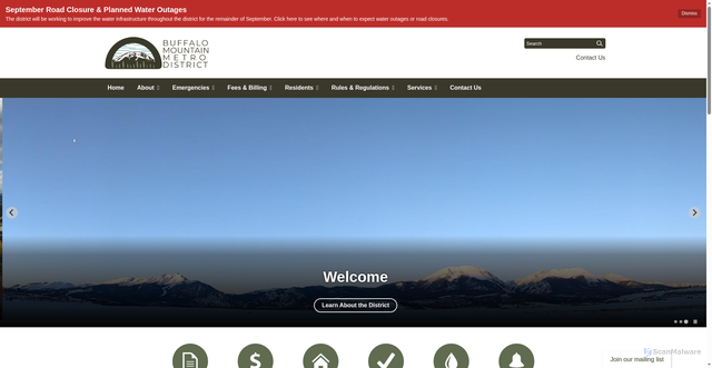 Security scan screenshot of https://www.buffalomountainmd.gov/