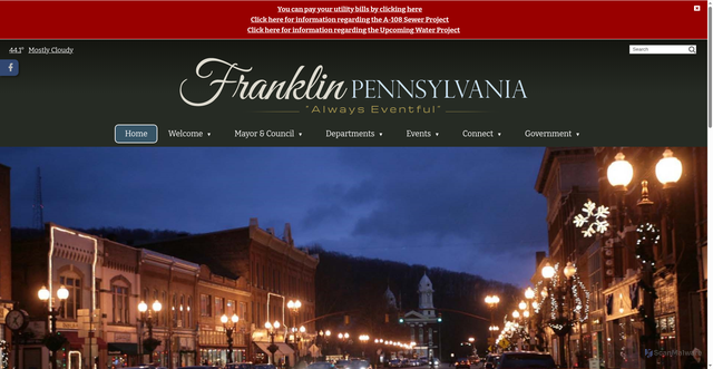 Security scan screenshot of https://franklinpa.gov/