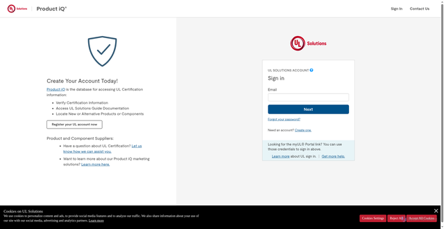 Security scan screenshot of https://iq.ulprospector.com