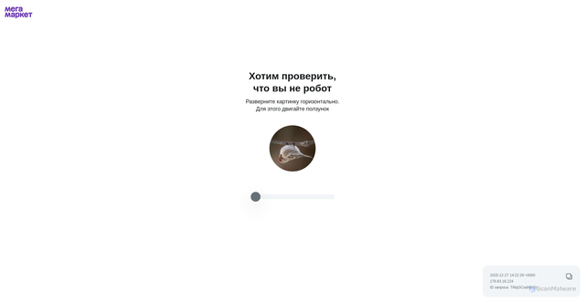 Security scan screenshot of https://megamarket.ru