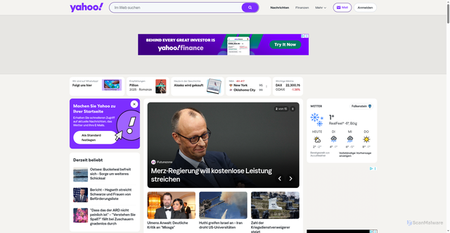 Security scan screenshot of https://tv.widgets.yahoo.com