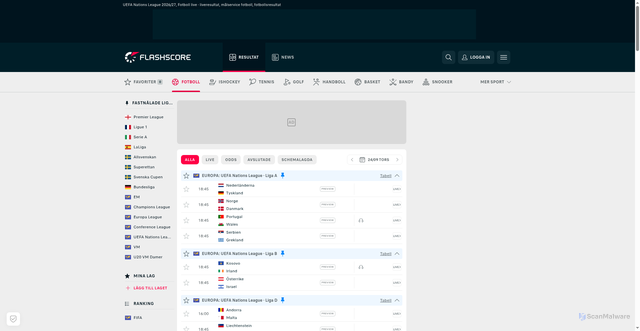 Security scan screenshot of https://flashscore.se