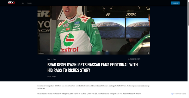 Security scan screenshot of https://www.rfkracingdigest.com/news/brad-keselowski-gets-nascar-fans-emotional-with-his-rags-to-riches-story/