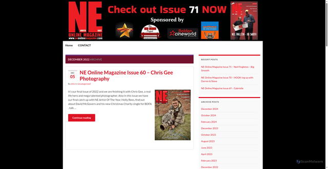 Security scan screenshot of https://neonlinemagazine.com/2022/12/