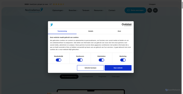 Security scan screenshot of https://nostradamus.nu