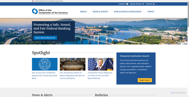 Security scan screenshot of https://occ.gov/