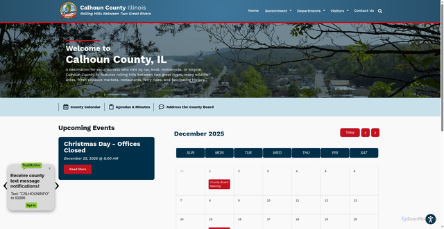 Security scan screenshot of https://www.calhouncountyil.gov/