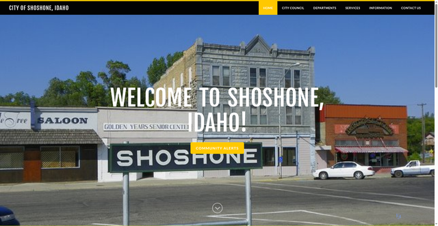 Security scan screenshot of https://www.shoshonecityid.gov/