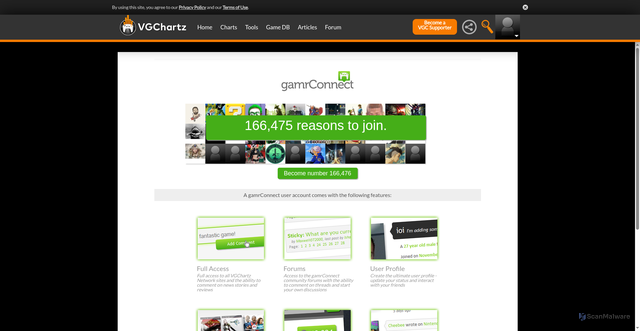 Security scan screenshot of https://gamrconnect.vgchartz.com