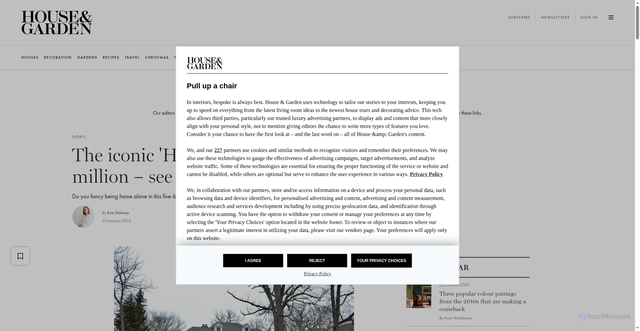 Security scan screenshot of https://www.houseandgarden.co.uk/article/home-alone-house-for-sale-chicago-zillow