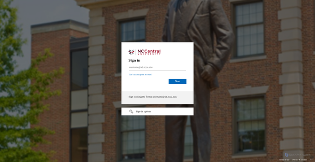 Security scan screenshot of https://nccu.sharepoint.com