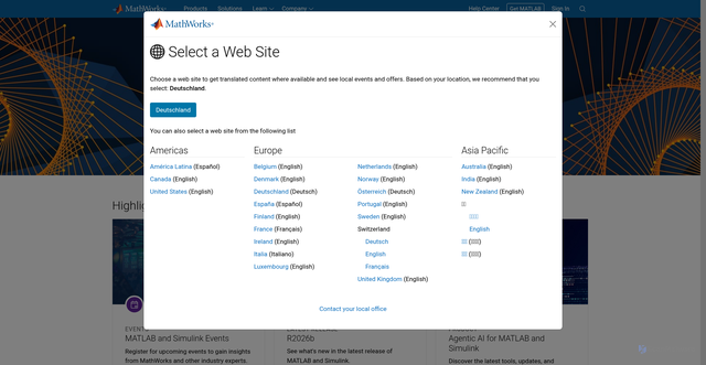 Security scan screenshot of https://www.mathworks.com