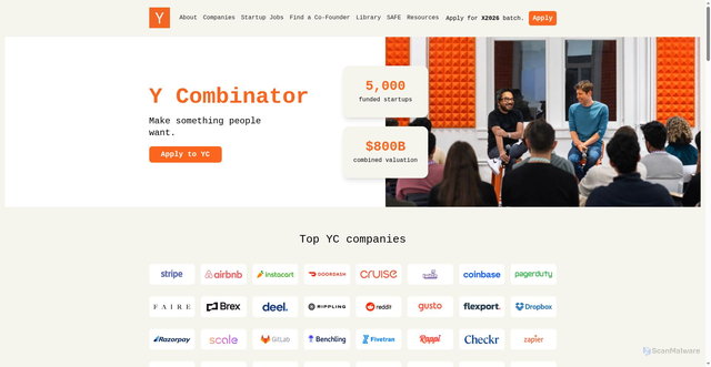 Security scan screenshot of https://www.ycombinator.com