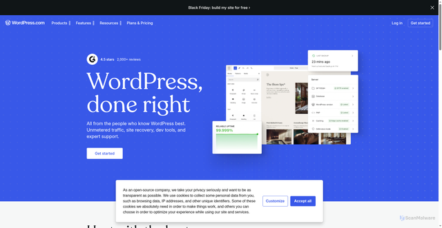 Security scan screenshot of https://fonts-api.wp.com/
