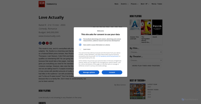 Security scan screenshot of https://community.tucsonweekly.com/tucson/love-actually/Film?oid=1111111
