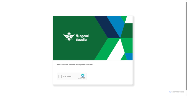 Security scan screenshot of https://www.saudia.com