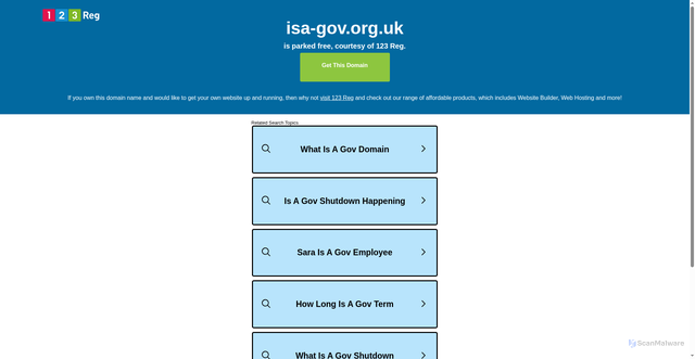 Security scan screenshot of http://www.isa-gov.org.uk