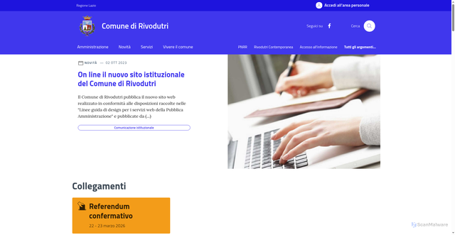 Security scan screenshot of https://comune.rivodutri.ri.it