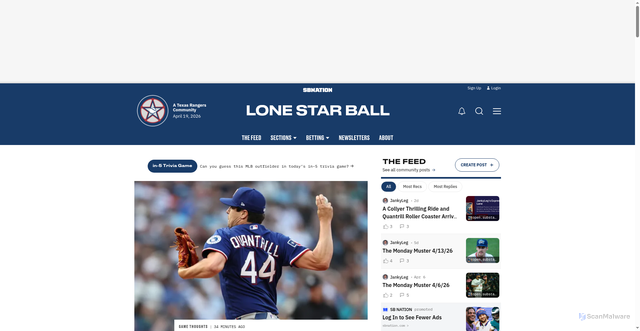 Security scan screenshot of https://lonestarball.com