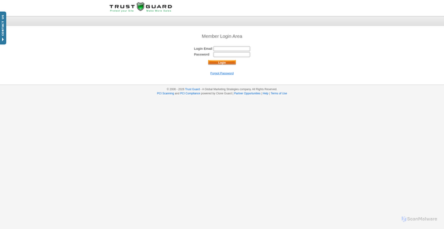 Security scan screenshot of https://secure.trust-guard.com