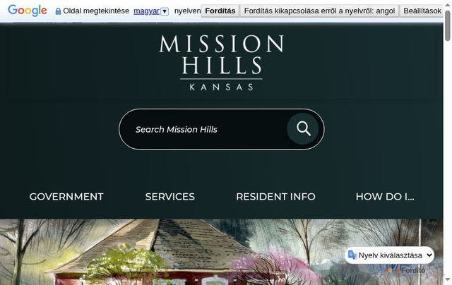 Security scan screenshot of https://missionhillsks.gov/