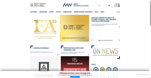 Security scan screenshot of https://www.awn.it/