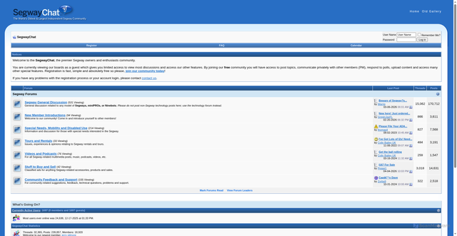 Security scan screenshot of https://forums.segwaychat.org