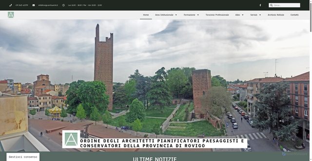 Security scan screenshot of https://www.ordinearchitetti.ro.it/