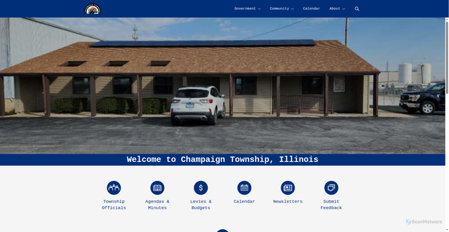 Security scan screenshot of https://champaigntownship.com/