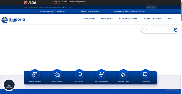 Security scan screenshot of https://www.emporiaks.gov/