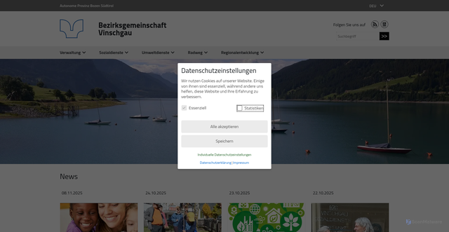 Security scan screenshot of https://www.bzgvin.it/de