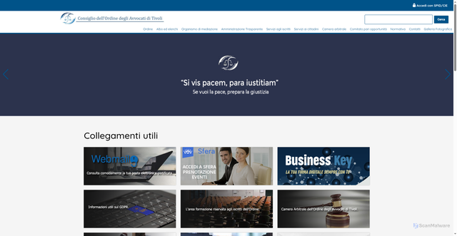 Security scan screenshot of https://www.ordineavvocatitivoli.it