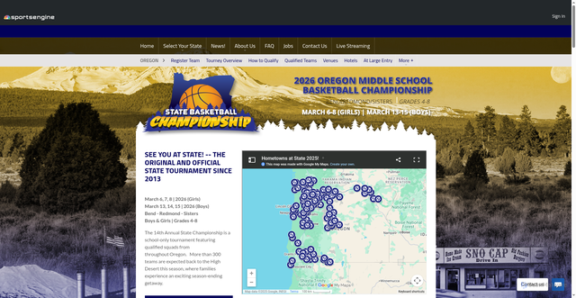 Security scan screenshot of https://www.statebasketballchampionship.com/oregon