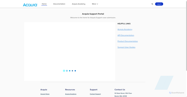 Security scan screenshot of https://acquia.my.site.com
