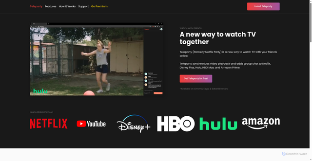 Security scan screenshot of https://netflixparty.com