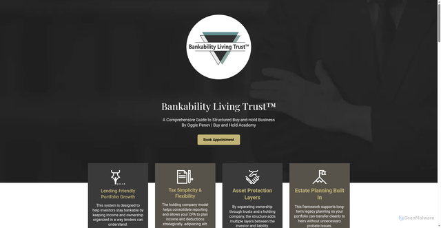 Security scan screenshot of http://bankabilitylivingtrust.com/